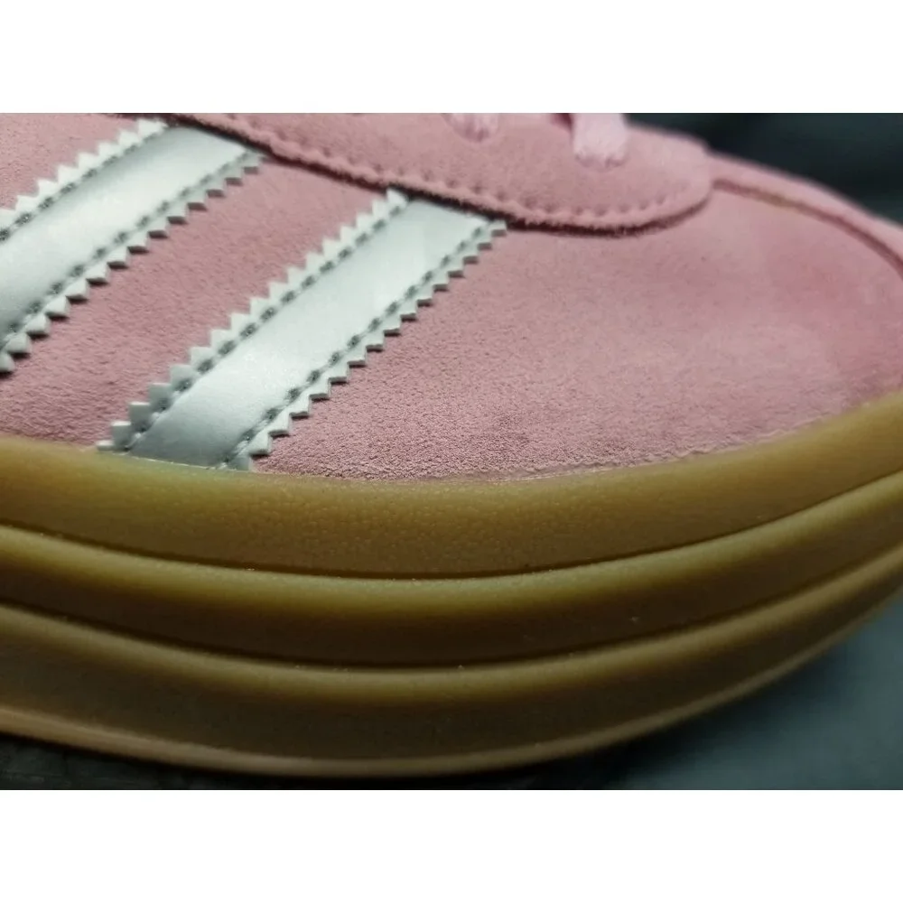 Adidas Gazelle Bold J Sneakers Suede Pink Silver Girls Size 4.5 DISPLAY MODEL! - Picture 11 of 15